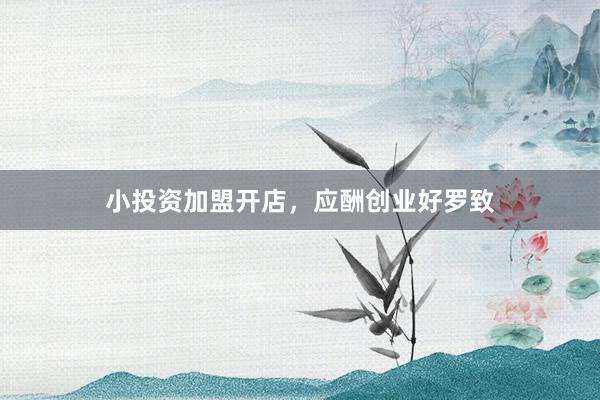 小投资加盟开店，应酬创业好罗致